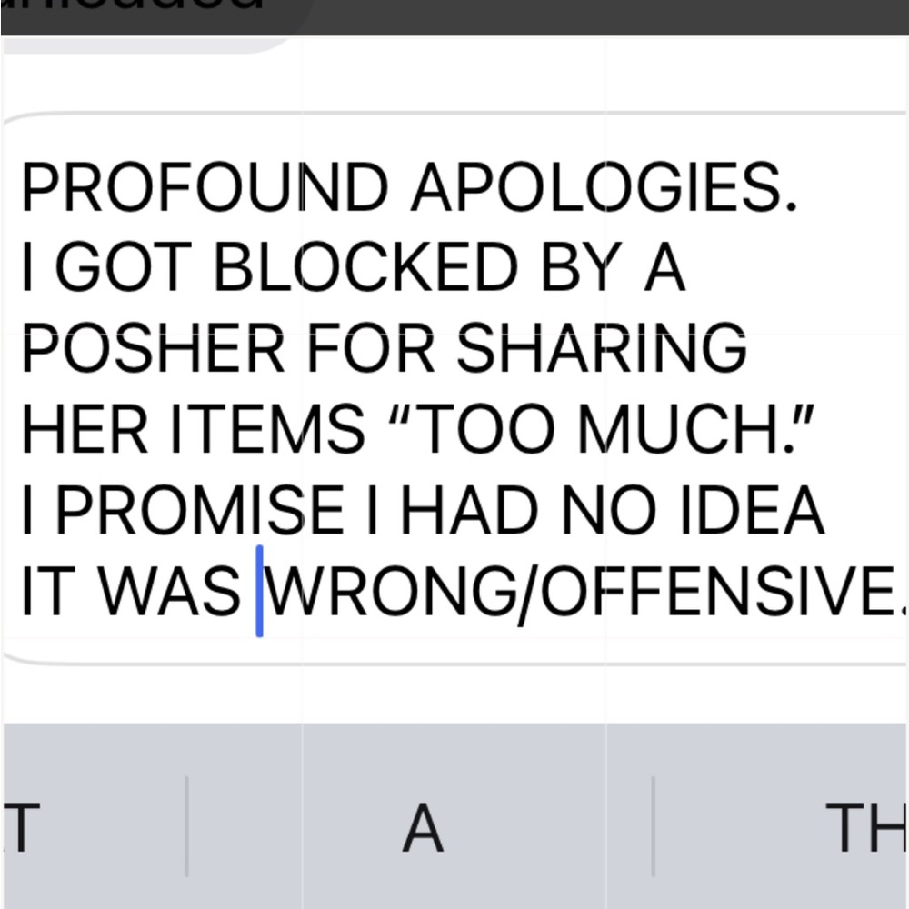 I didn’t know poshers got offended by being shared “too much”